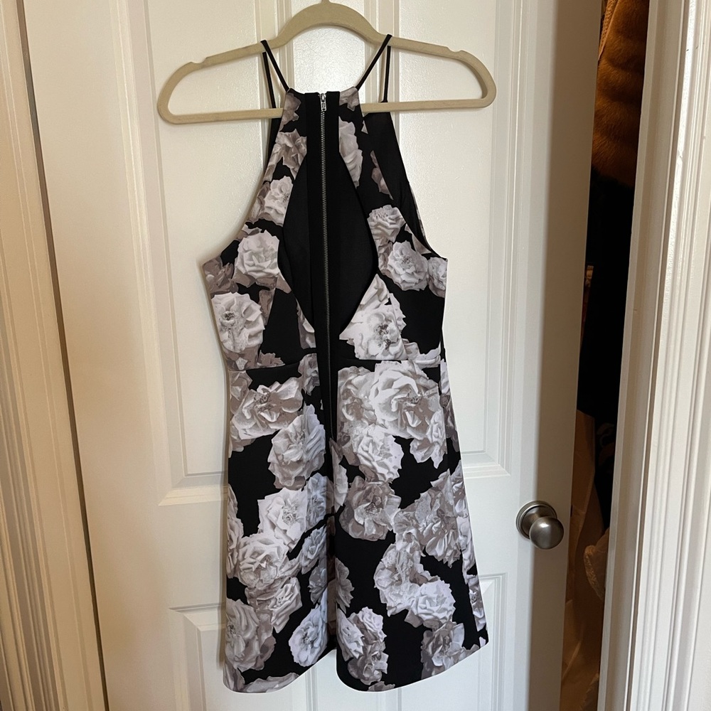 BGBG rose printed fit and flare dress, size 8